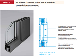 Cửa sổ tầm nhìn vô cực civro XVE65 IN